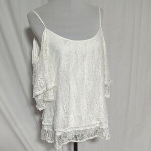 Heart Soul White Ruffled Blouse